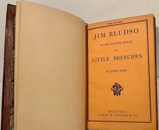 Item #13590 Jim Bludso of the Prairie Belle, and Little Breeches. John Hay