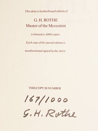 G. H. Rothe. Master of the Mezzotint. Catalogue Raisonne (SIGNED)