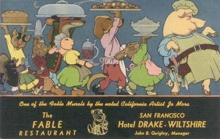 Item #15578 The Fable Restaurant, San Francisco Hotel Drake-Wiltshire (Postcard). Jo J. Mora