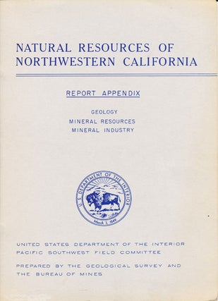 Item #16138 Natural Resources of Northwestern California - Report Appendix (two volumes). W. P....