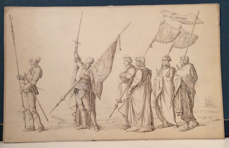 Item #16583 Columbus Landing in America (8 original drawings). Charles Martin.