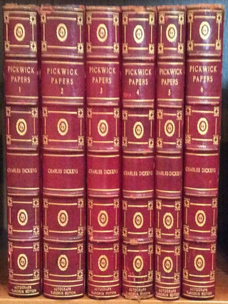 Item #17125 The Posthumous Papers of the Pickwick Club (6 volumes). Charles Dickens