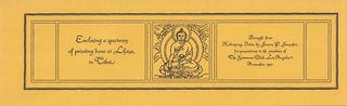 Item #17287 Enclosing a Specimen of Printing Done at Lhasa, in Tibet. Francis P. Farquhar