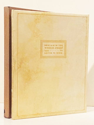 Item #17611 Presentation of the Benjamin Ide Wheeler Award for 1943 to Lester W. Hink (SIGNED)....