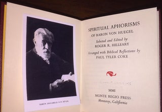 Spiritual Aphorisms of Baron Von Huegel (1 of 36 copies)