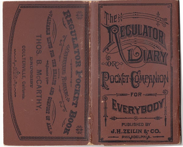 Item #18228 The Regulator Diary of Pocket Companion for Everybody. J H. Zeilin, Co.