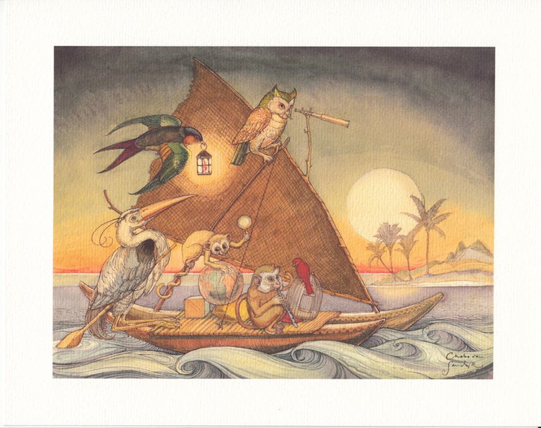 Ship of Wisdom (Giclee Print. Charles Van Sandwyk.