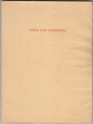 Item #18470 Verse for Christmas. Marie Louis Burke