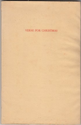 Item #18470 Verse for Christmas. Marie Louis Burke