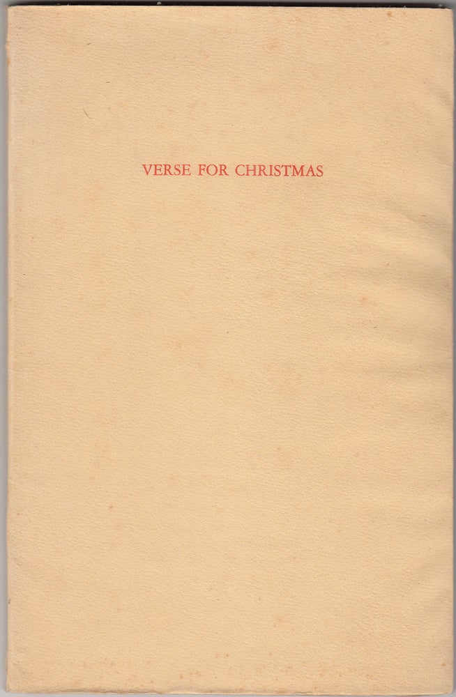 Item #18470 Verse for Christmas. Marie Louis Burke.