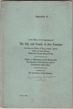 Item #18524 In the Matter of the Application of the City and County of San Francisco for...
