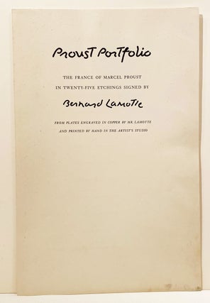 Proust Portfolio: The France of Marcel Proust in Twenty-Five Etchings (SIGNED)