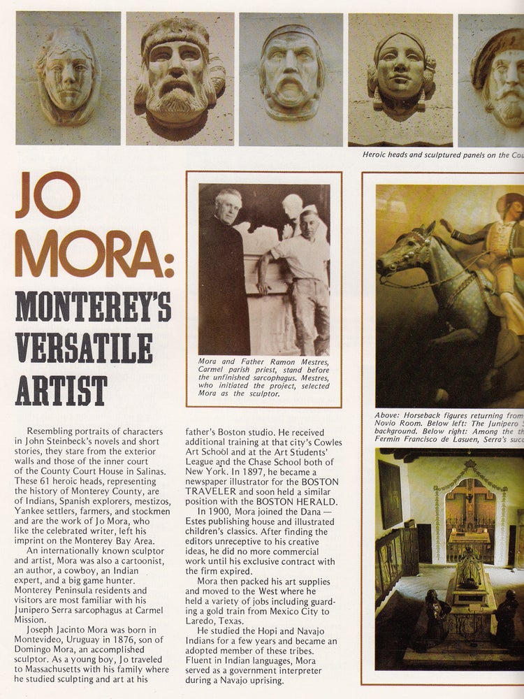 Item #18739 Monterey Savings Locale: Spring 1976 (Jo Mora: Monterey's Versatile Artist). Jo Mora.