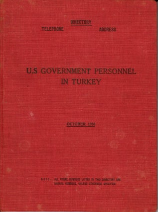 Item #18892 U.S. Government Personnel in Turkey D-I--R-E-C-T-O-R-Y