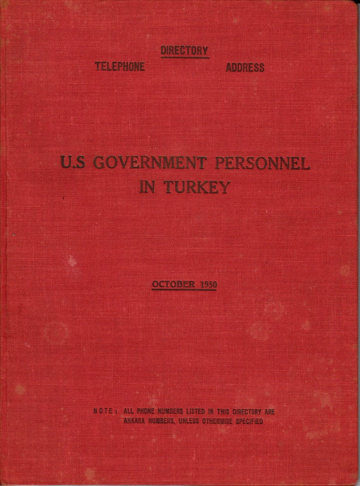 Item #18892 U.S. Government Personnel in Turkey D-I--R-E-C-T-O-R-Y.