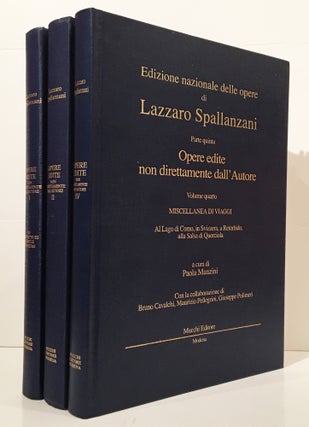 Item #19167 Edizione Nazionale delle Opere e dei Carteggi di Lazzaro Spallanzan Parte quinta -...