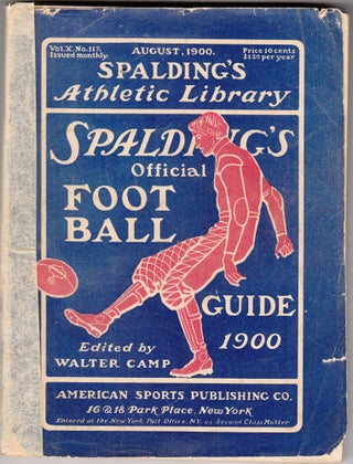Foot Ball Rules as Recommended by the Rules Committee (Vol X, No. 117. Walter Camp.