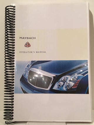 Item #19238 Maybach Operator's Manual: Maybach 57 / 62