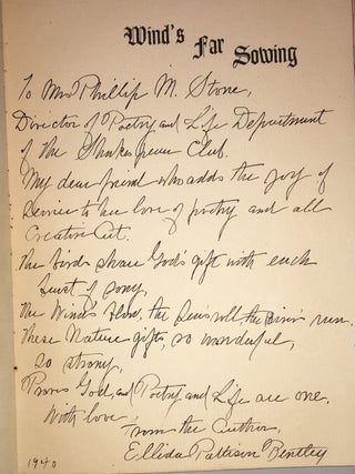 Wind's Far Sowing (INSCRIBED by author)