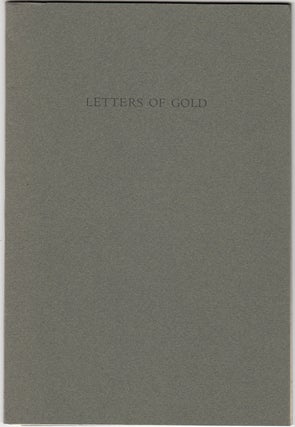 Item #19762 Letters of Gold: Correspondence from Edward Johnston to T.J. Cobden-Sanderson. Edward...
