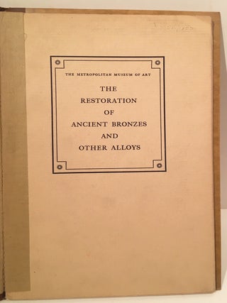 Item #19770 The Restoration of Ancient Bronzes and Other Alloys. Colin G. Fink, Charles H. Eldridge