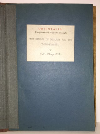 Item #19843 The Serica of Ptolemy and its Inhabitants. Thomas W. Kingsmill