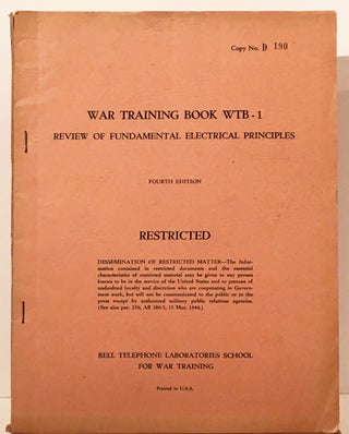 Item #20056 War Training Book WTB -1: Review of Fundamental Electrical Principles