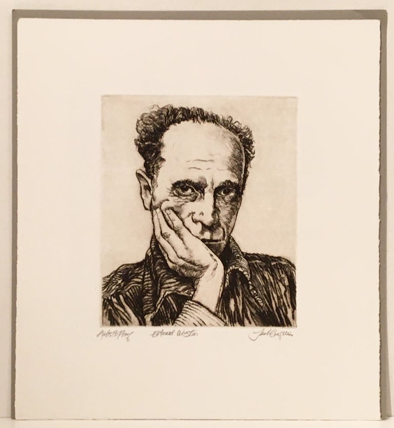 Item #20166 Edward Weston (SIGNED Portrait Etching). Jack Coughlin.
