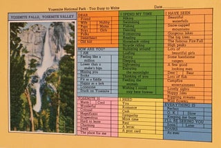 Yosemite National Park Postcard Proof Sheet with 12 Images