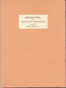 Item #20519 Bibliografia de Bernard Berenson. William Mostyn-Owen