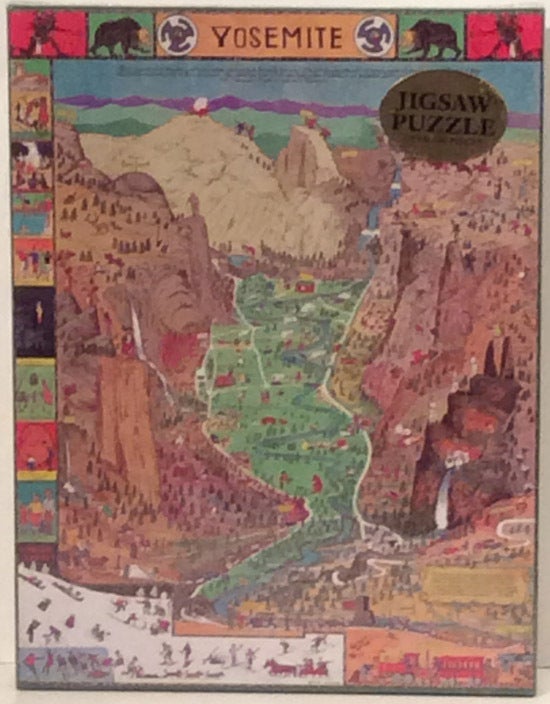 Yosemite Valley Jigsaw Puzzle: Cartoon Map | Jo Mora
