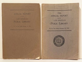 Annual Report of the Los Angeles Public Library (4 issues, 2 INSCRIBED by Lummis)