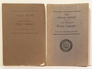 Annual Report of the Los Angeles Public Library (4 issues, 2 INSCRIBED by Lummis)