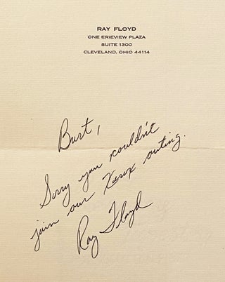 The World Professional Golf Mark H. McCormack's Golf Annual 1976 (with letter SIGNED by Ray Floyd)