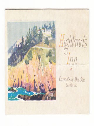 Item #20899 Highlands Inn, Carmel-by-the-Sea, California. Ella M. Shaw, manager