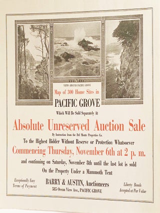 Map of 300 Home Sites in Pacific Grove Which will be Sold Separately at Absolute Unreserved Auction Sale
