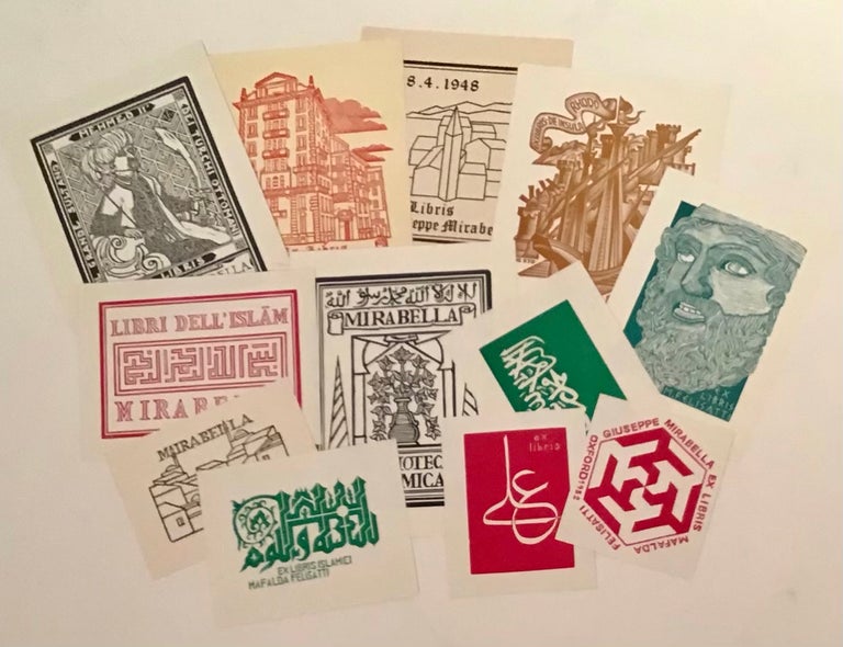 Item #21196 Assortment of 15 Bookplates (3 SIGNED by artist). Giuseppe Mirabella.