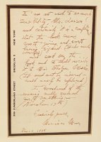 Small Archive with Photograph & 2 ALS to an Ardent Admirer