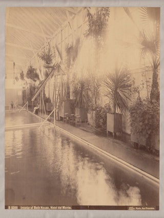 Item #21394 Interior of Bath House, Hotel del Monte (Original Albumen Photograph). I. W Taber