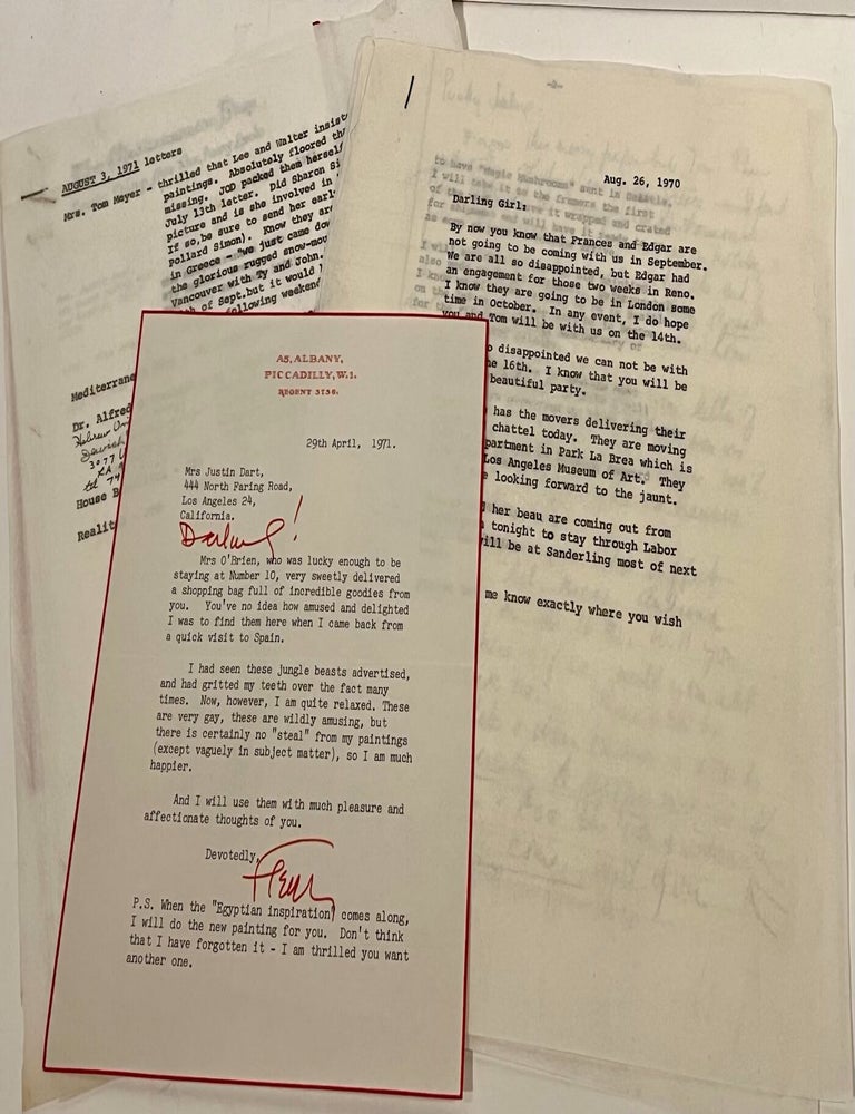 Fleur Cowles to Jane Dart (9 letters SIGNED. Fleur Cowles, Jane Dart.