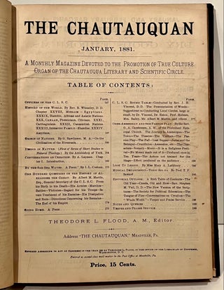 The Chautauquan: A Monthly Magazine Devoted to the Promotion of True Culture, Organ of the Chautauqua Literary and Scientific Circle