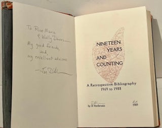 Item #21837 Nineteen Years and Counting: A Retrospective Bibliography, 1969-1988 (SIGNED Artist...