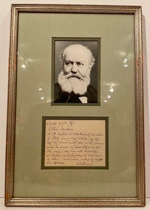 Item #21844 Framed Autograph Note with Photograph. Charles Gounod