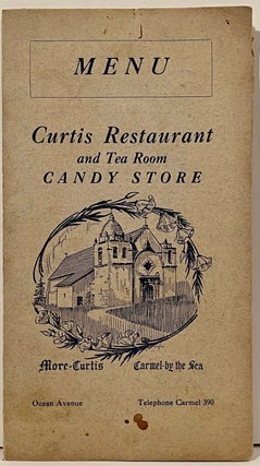 Item #21931 Curtis Restaurant and Tea Room Candy Store Menu