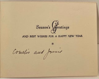 Two Original Signed Woodblocks 'Christmas Greetings' plus 3 printed cards (each image ~ 3 1/2" x 4 1/2")