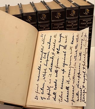 Item #22041 The Writings of John Muir (Manuscript Edition, complete in 10 volumes). John Muir