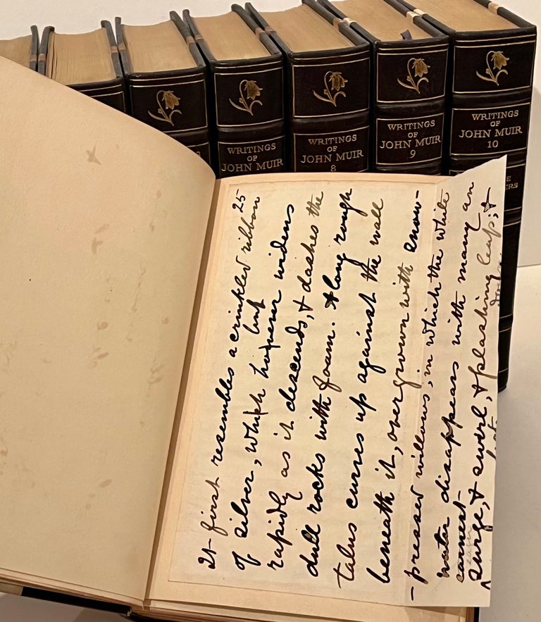 Item #22041 The Writings of John Muir (Manuscript Edition, complete in 10 volumes). John Muir.