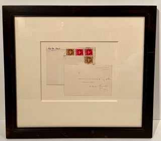 Item #22067 Printed "Prime Minister's House/New Delhi" card SIGNED by Indira Ghandi. Indira Ghandi
