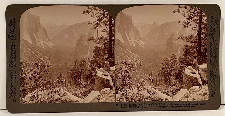 Item #22075 Yosemite Valley Through the Stereoscope with 24 Albumen Stereoscope Cards. Charles Quincy Turner.