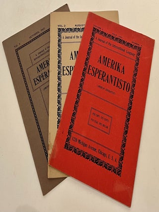 Item #22326 Amerika Esperantisto (3 volumes). Arthur Baker